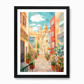 Valletta Malta 1 Illustration Art Print