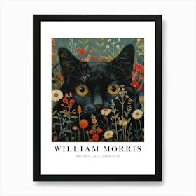 Peekaboo Cat William Morris Art Print