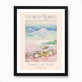 Flower Market Mount Haku In Ishikawa Gifu Toyama, Japanese Landscape 1 Poster Art Print