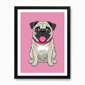 Cute Pug Art Print