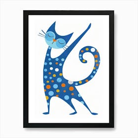 Blue Cat 17 Art Print