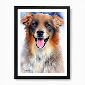 Belgian Laekenois Watercolour Dog Art Print