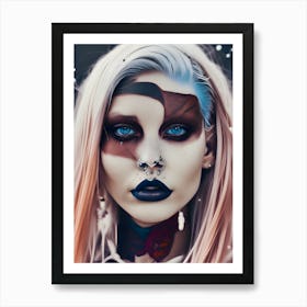 Pretty Punk Girl - Hall-O-Gram Creations 28 Art Print