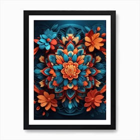 Abstract Floral Painting Art Print