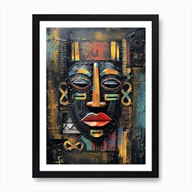 Tribal Canvas of Dreams: Embracing African Heritage Art Print