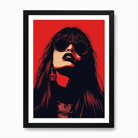 Woman In Sunglasses 15 Art Print