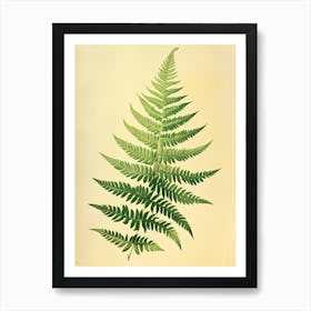 Vintage Illustration Ruffled Fern 4 Art Print