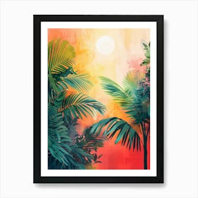 Tropical Sunset Canvas Art Art Print