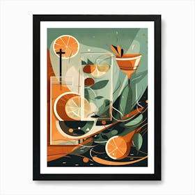 Moscow Mule Cocktail Mid Century Modern 3 Art Print