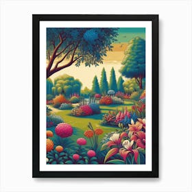 Colorful Garden Art Print