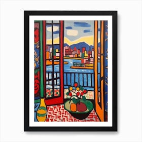 Window View Of Tokyo In The Style Of Fauvist 1 Art Print