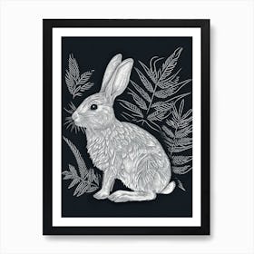 Havana Rabbit Minimalist Illustration 3 Art Print