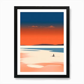 Whitehaven Beach, Australia, Bold Outlines 2 Art Print