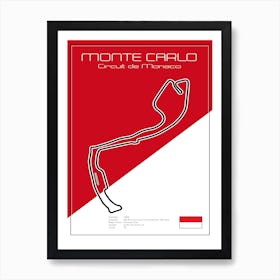 Racetrack Monte Carlo Art Print