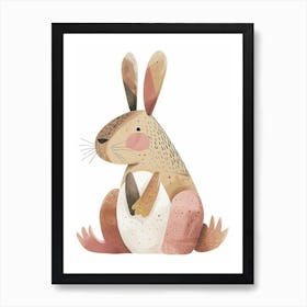Rex Rabbit Kids Illustration 4 Art Print