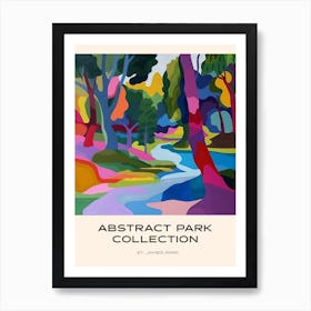 Abstract Park Collection Poster St James Park London 1 Art Print