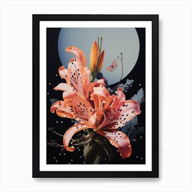 Surreal Florals Lily 3 Flower Painting Art Print