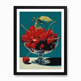 Vintage Cherries Advertisement Style 2 Art Print