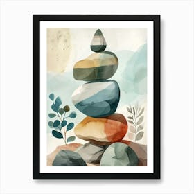 Stacked Stones Canvas Print Art Print