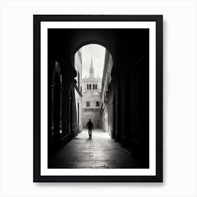 Salamanca, Spain, Black And White Analogue Photography 1 Art Print