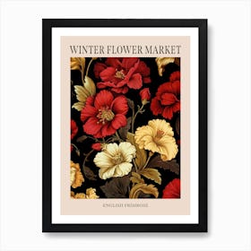 English Primrose 3 Winter Flower Market Poster Art Print