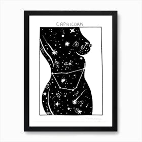 Celestial Bodies Capricorn Art Print