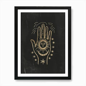 Sun And The Hand Art Print