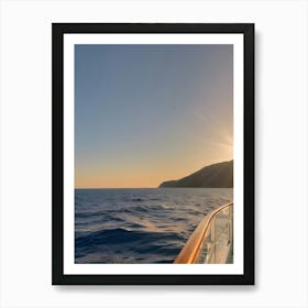 Sunset On A Cruise Ship -Reimagined Art Print