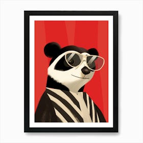 Little Badger 3 Wearing Sunglasses Art Print