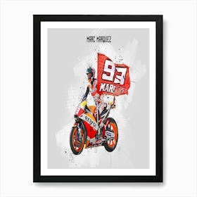 Marc Marquez Riders Street Art Art Print