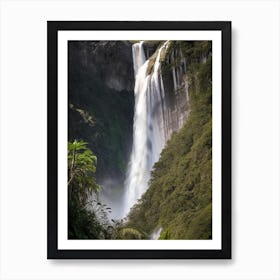 Bridal Veil Falls, New Zealand Realistic Photograph (2) Art Print