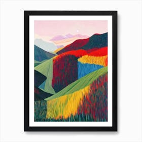 Fiordland National Park New Zealand Abstract Colourful Art Print