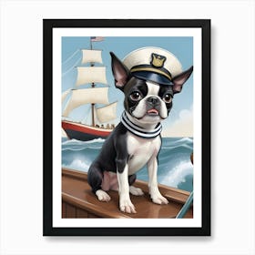 Boston Terrier-Reimagined 106 Art Print