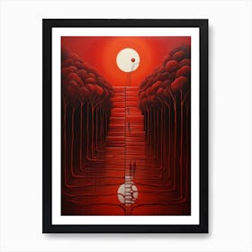 Linear Progression Abstract 5 Art Print