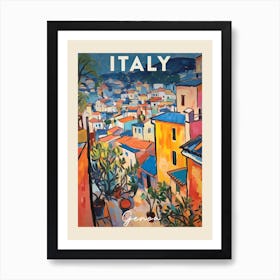 Genoa Italy 1 Fauvist Painting  Travel Poster Art Print