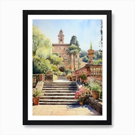 Giardino Di Boboli Italy Watercolour Painting  3  Art Print