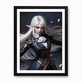 The Black Royal Elf. Art Print