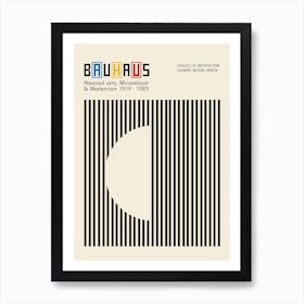 Bauhaus Red Cirlce Beige Art Print