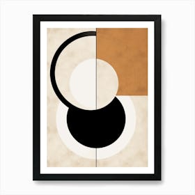 Beige Bauhaus Gera Glow Art Print