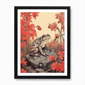 Poison Dart Frog Vintage Botanical 4 Art Print