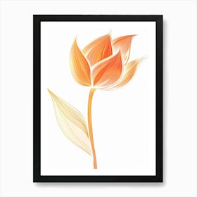 Orange Tulip Art Print