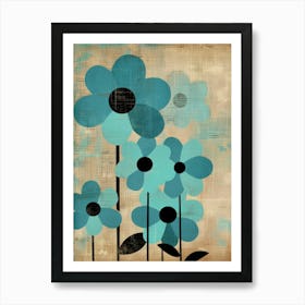 Blue Flowers 88 Art Print