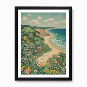 Tropical Beach Aerial View Art Print