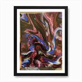 Abstract Red and Blue Art Print