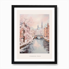 Dreamy Winter Painting Poster Strasbourg France 4 Art Print