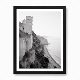 Tropea, Italy, Black And White Photography 4 Art Print