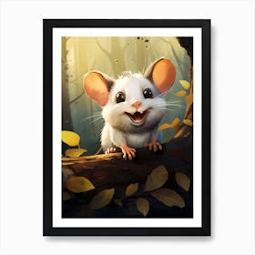 Adorable Chubby Posing Possum 1 Art Print