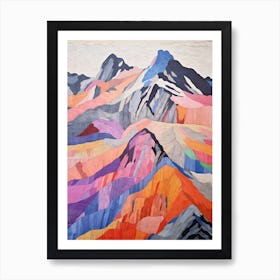 Ben Nevis Scotland 1 Colourful Mountain Illustration Art Print