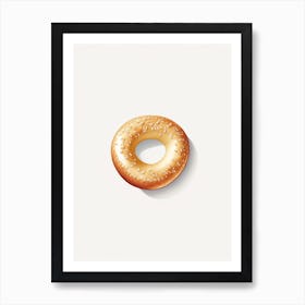 Baked Bagel Marker Art 1 Art Print