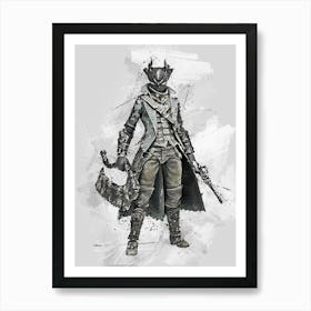 Bloodborne Hunter Art Print